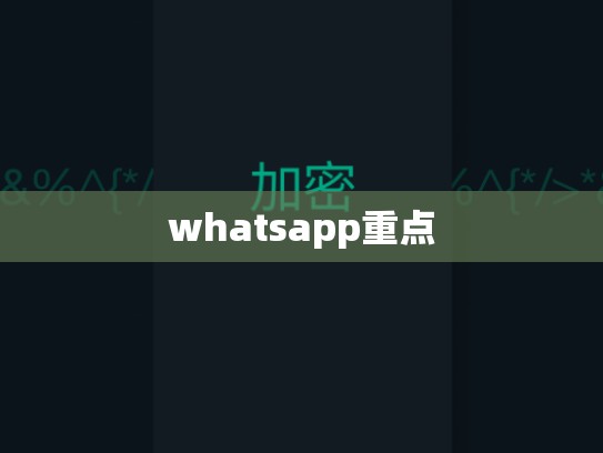 whatsapp重点