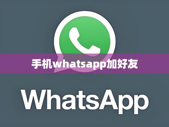 手机whatsapp加好友