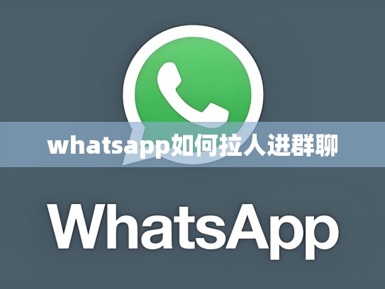 whatsapp如何拉人进群聊