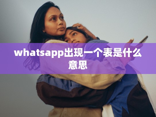 whatsapp出现一个表是什么意思
