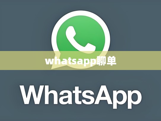 whatsapp聊单