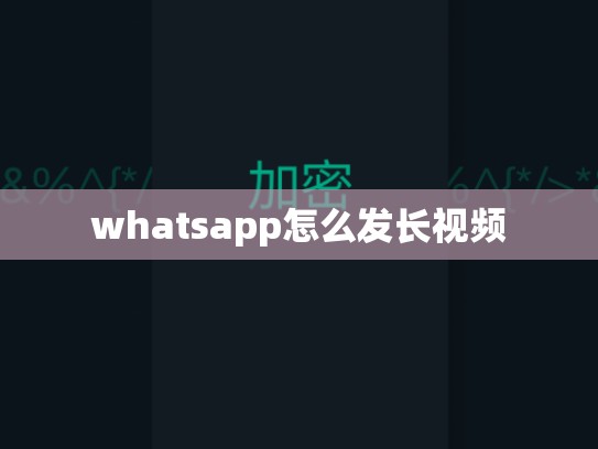 whatsapp怎么发长视频