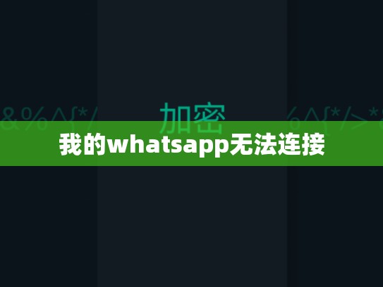 我的whatsapp无法连接