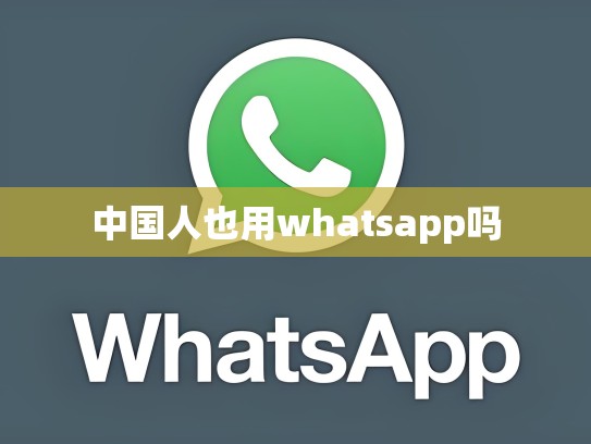 中国人也用whatsapp吗