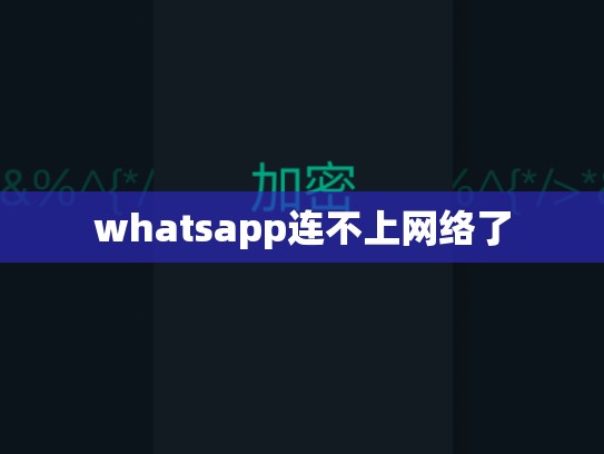 whatsapp连不上网络了