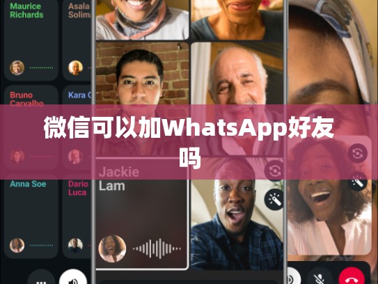 微信可以加WhatsApp好友吗