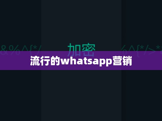 流行的whatsapp营销