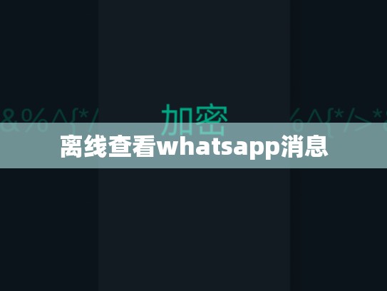 离线查看whatsapp消息