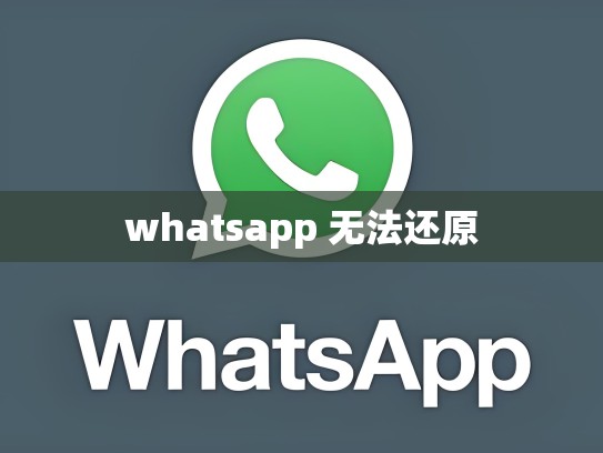 whatsapp 无法还原