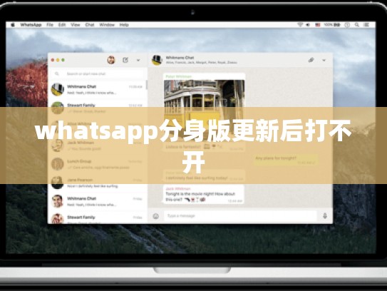 whatsapp分身版更新后打不开