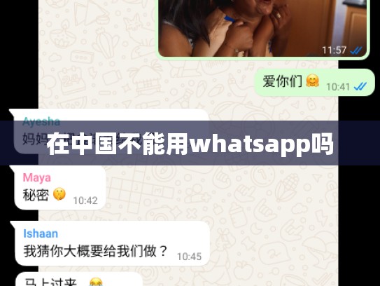 在中国不能用whatsapp吗