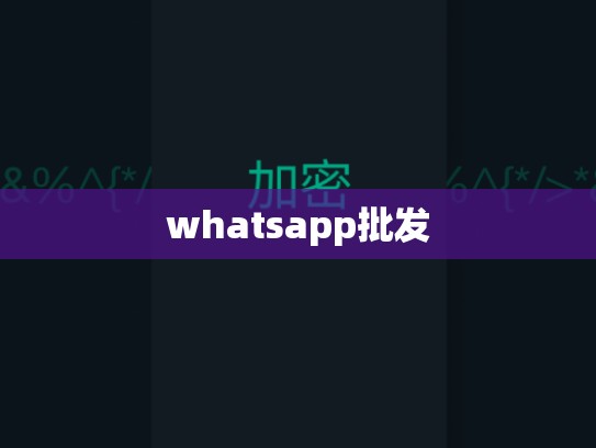 whatsapp批发