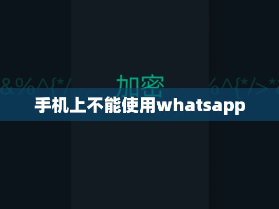 手机上不能使用whatsapp