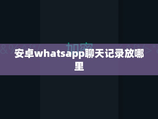 安卓whatsapp聊天记录放哪里