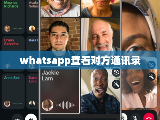 whatsapp查看对方通讯录