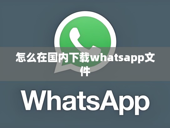 怎么在国内下载whatsapp文件