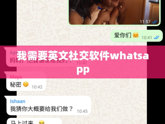 我需要英文社交软件whatsapp