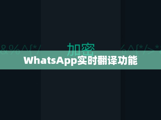 WhatsApp实时翻译功能