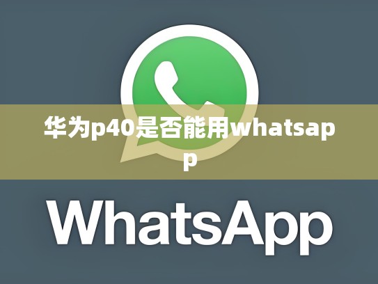 华为p40是否能用whatsapp