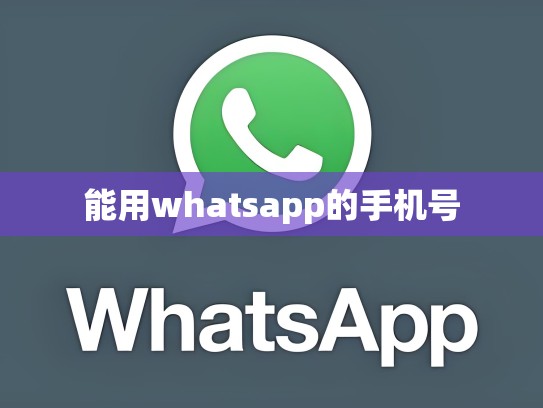 能用whatsapp的手机号