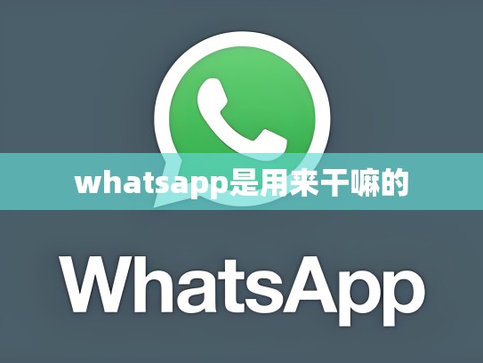 whatsapp是用来干嘛的
