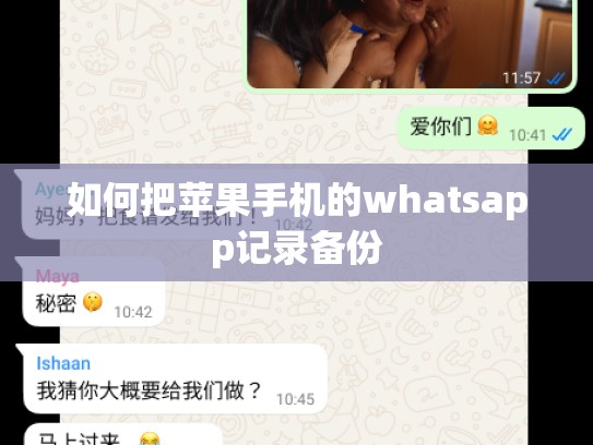 如何把苹果手机的whatsapp记录备份