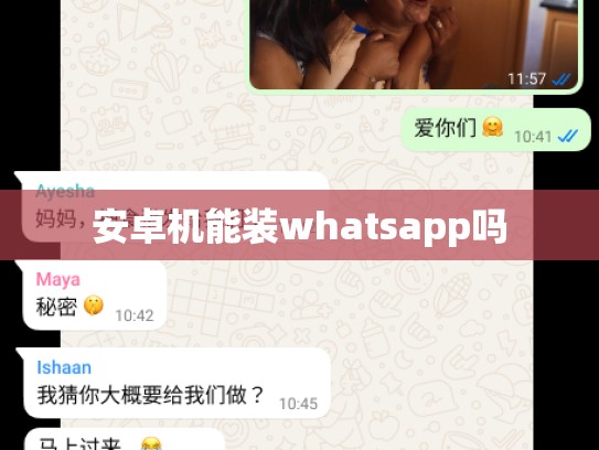 安卓机能装whatsapp吗