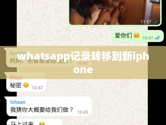 whatsapp记录转移到新iphone