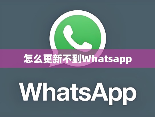 怎么更新不到Whatsapp