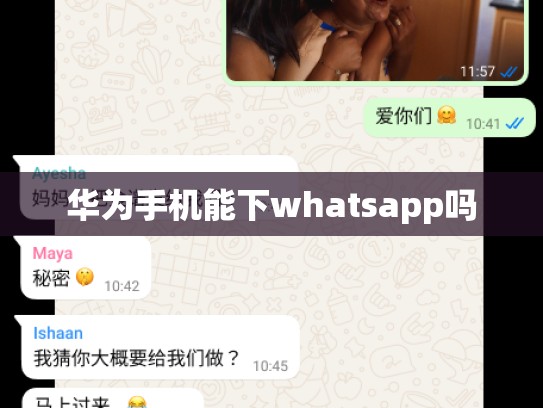 华为手机能下whatsapp吗