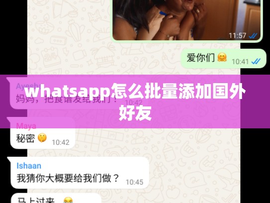whatsapp怎么批量添加国外好友