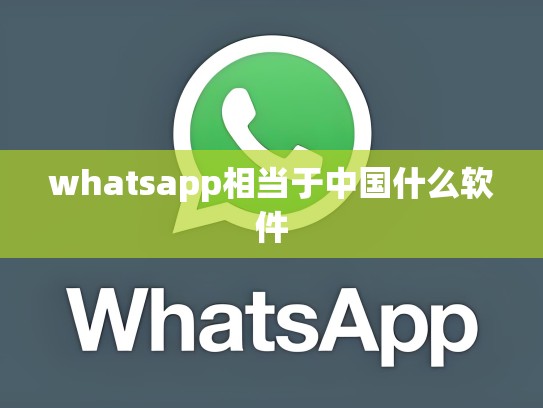 whatsapp相当于中国什么软件