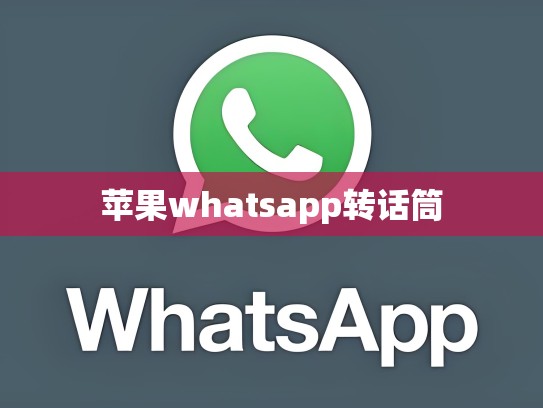 苹果whatsapp转话筒