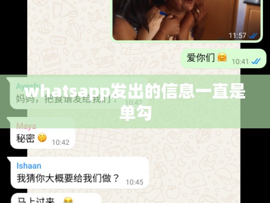 whatsapp发出的信息一直是单勾