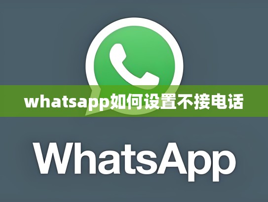 whatsapp如何设置不接电话