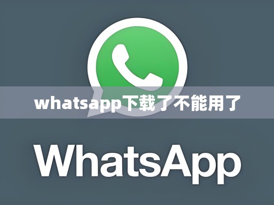 whatsapp下载了不能用了