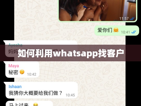 如何利用whatsapp找客户