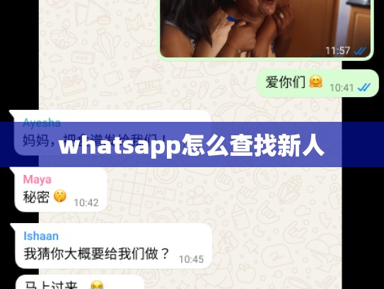 whatsapp怎么查找新人
