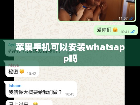 苹果手机可以安装whatsapp吗