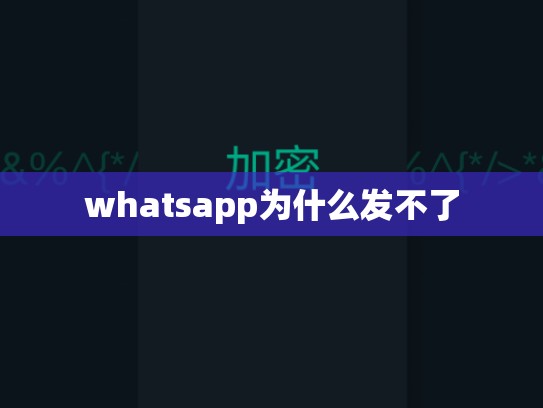 whatsapp为什么发不了