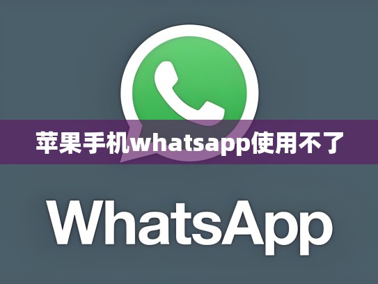 苹果手机whatsapp使用不了