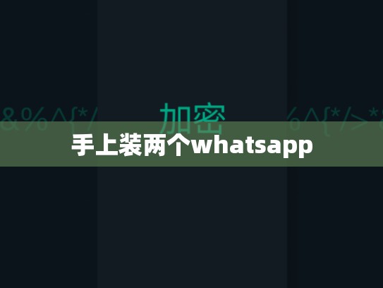 手上装两个whatsapp