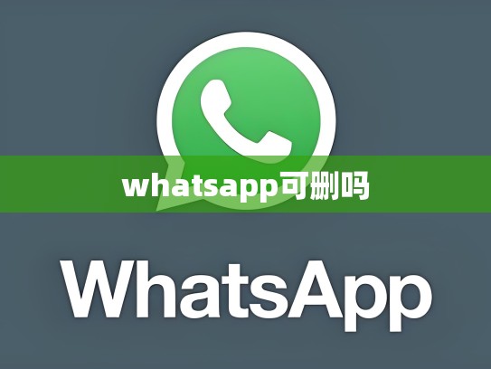 whatsapp可删吗