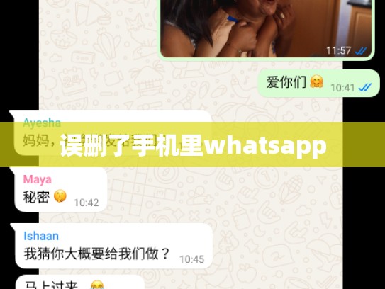 误删了手机里whatsapp