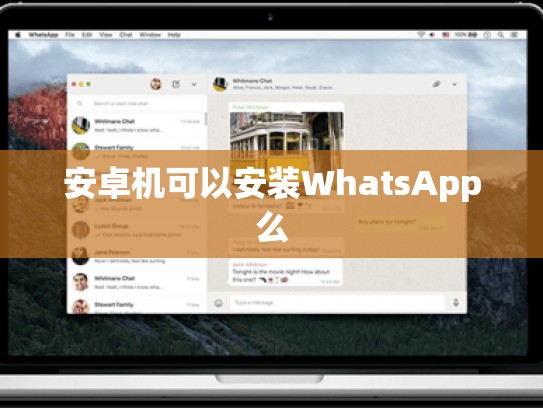 安卓机可以安装WhatsApp么