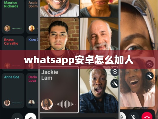 whatsapp安卓怎么加人