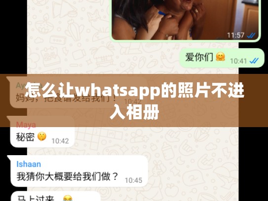 怎么让whatsapp的照片不进入相册