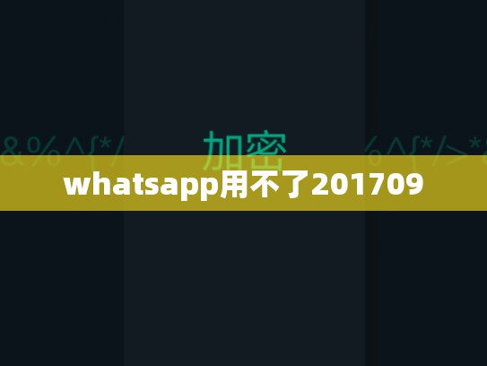 whatsapp用不了201709