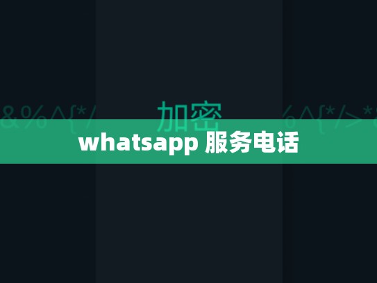 whatsapp 服务电话