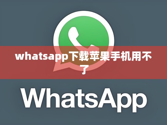 whatsapp下载苹果手机用不了